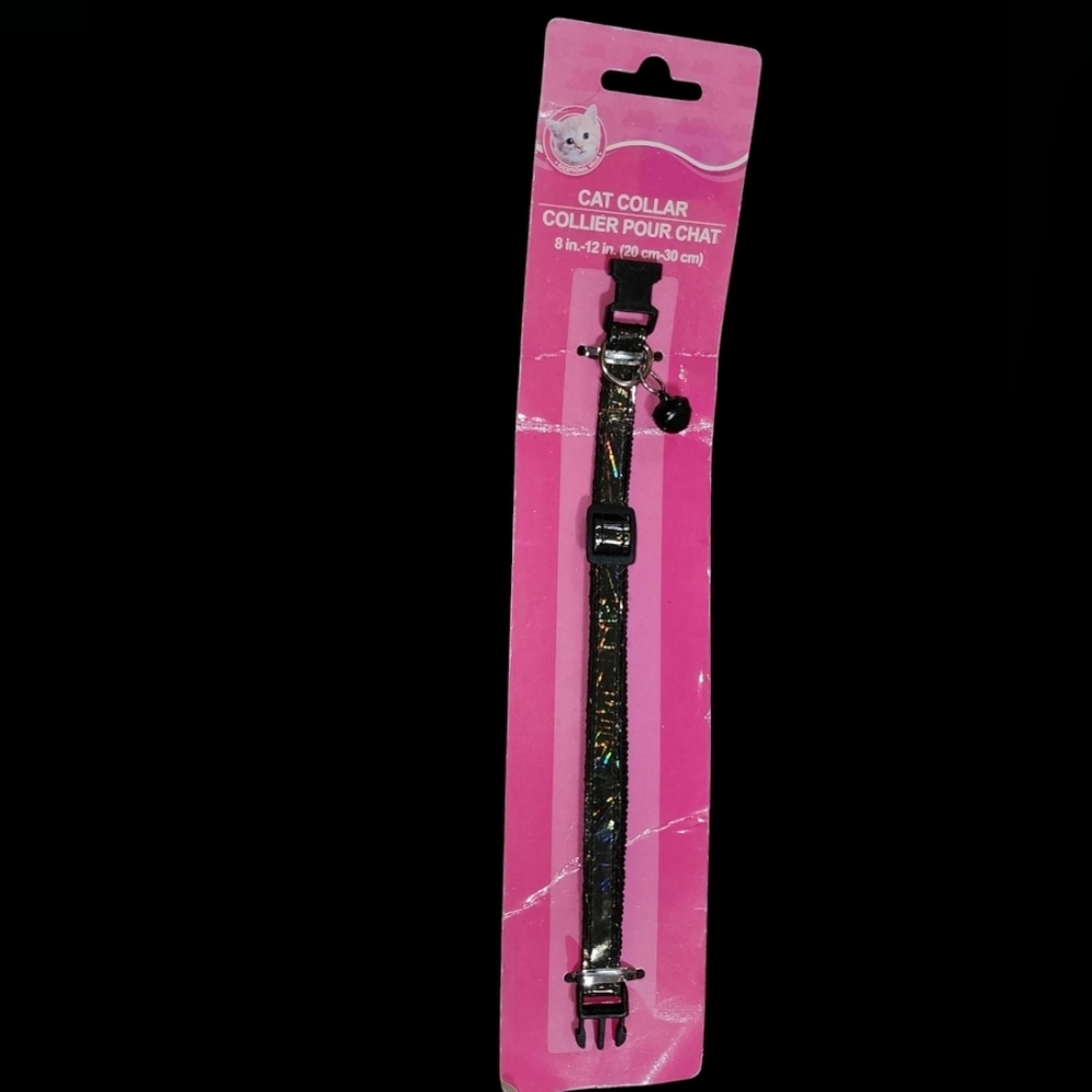 Paws N Claws Cat Collar 8"-12" Metallic Brown Bell Breakaway Clasp Petcore NWT